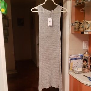 Mango SILVER Knit Maxi Dress